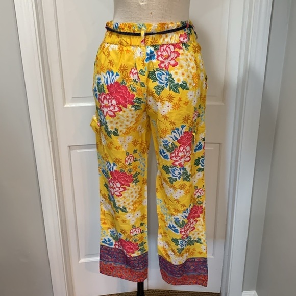 Sundance sz XS floral lightweight cotton  elasticic waist pull on pants - Picture 5 of 7